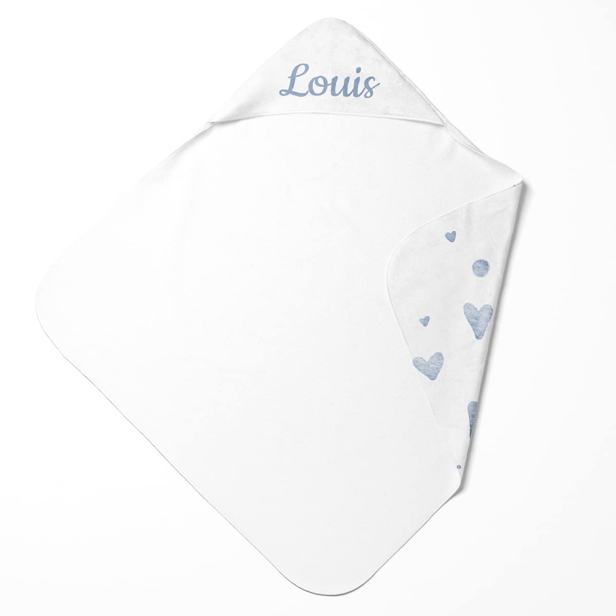 Serviette de Bain à Capuche Personnalisée avec Nom et Motif Animal Mignon | Cape de Bain Personnalisable pour Bébé (Lion)