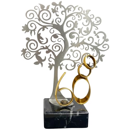 JOYERIA EL FARO | Gravação personalizada | Apresentação em estojo premium | Celebre seus anos de amor juntos (60º aniversário, 22 x 18 cm)