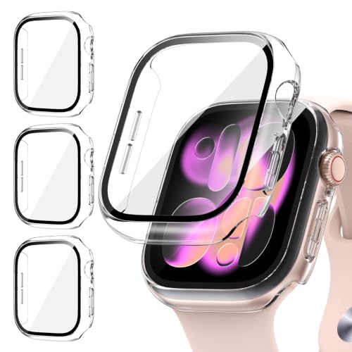 Kamita 3Stück Schutzhülle mit Displayschutz für Apple Watch Series 12 42mm