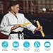 MOXIISTR Safe Foam Rubber Cord Nunchakus with Cord for Beginners Practice and Training (Yellow+Ring)