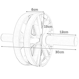 BIAJEK Ab Wheels with Double Wheels and Comfortable Handles for Core Workouts, Abs Rollers-Easy to Assemble, Great for Abdominal Exercises