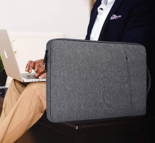Image of Dynotrek Zipper 11.6 Laptop Tablet Sleeve /Case /Cover /Bag with Charger Pouch Compatible for Most Surface Pro 9 8 7 /Laptop Go 2 3, MacBook Air 11 /12, HP Asus Samsung Chromebook -Denim Grey