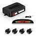 EKYLIN Car Auto Vehicle Reverse Backup Radar System with 4 Parking Sensors Distance Detection + LED Distance Display + Sound Warning (Black Color)
