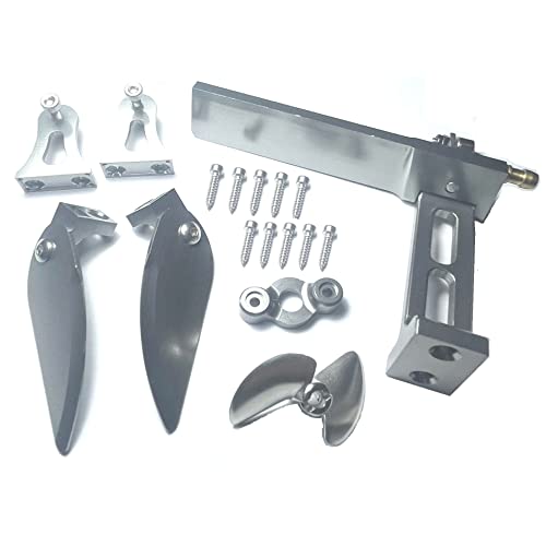 ZDingTech Upgrade All Metal Kit,Propeller,Rudder,Water Knife,Metal Fixed Parts for UDI Arrow RC Boat Parts,Upgrades Kit for UDIRC Arrow 5 005 UDI005 UDI022 RC Boat Upgrades.(Silver) - Thumbnail 3