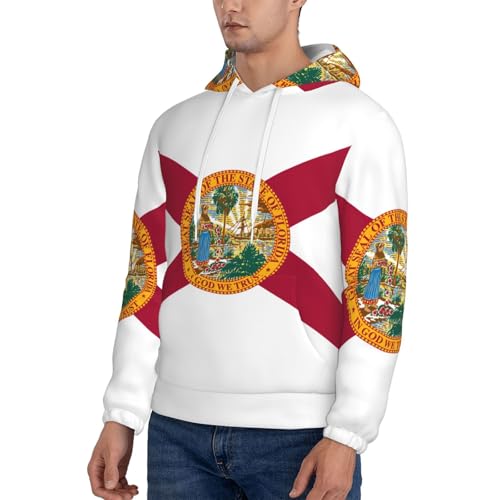 Sweat à capuche épais homme drapeau Floride molletonné - 2