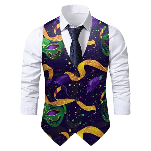 Gilet sans manches WWricotta imprimé carnaval costume de gala haut de gamme