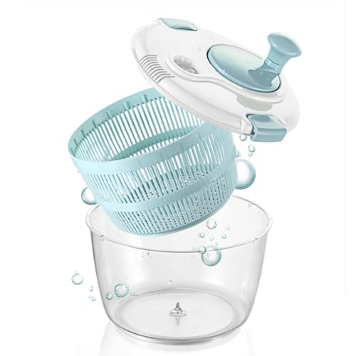 Centrifugadora De Verduras - Secador De Lechuga Y De Hortalizas,Herramienta De Cocina 5L Equipo Silencioso Para Espinacas Tomates Patatas Preparacion De Comidas