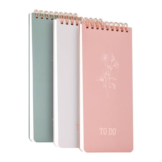 SeQeS To Do List Notepad Set - 3-Pack, To Do List Notebook, Shopping List Notepads,Dated Pages & Checklist Layout, Portable Spiral Bound for To-Do Lists & Goals
