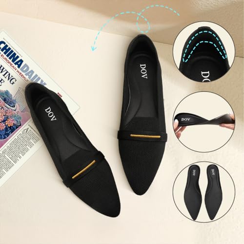 Bealin Womens Flats Dressy Pointed Toe Knit Ballet Shoes Confortable Women Soft Flats Shoes Slip On Loafer Shoes3