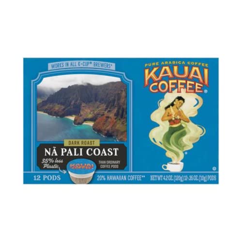 Kauai Coffee Single-Serve Pods, Na Pali Coast Dark Roast – Arabica Coffee From Hawaii’s Largest Coffee Grower, Compatible With Keurig K-Cup Brewers - 12 Count (Pack Of 3) #TOP1