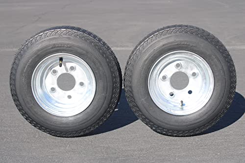 2-Pack Antego Trailer Tire On Rim 480-8 4.80-8, Load C, 6 Ply, 5 Lug Galvanized Wheel #TOP2