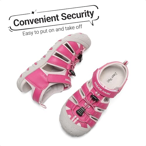 Image of DREAM PAIRS Boys Girls Closed-Toe Outdoor Summer Water Sport Sandals for Toddler /Little /Big Kid