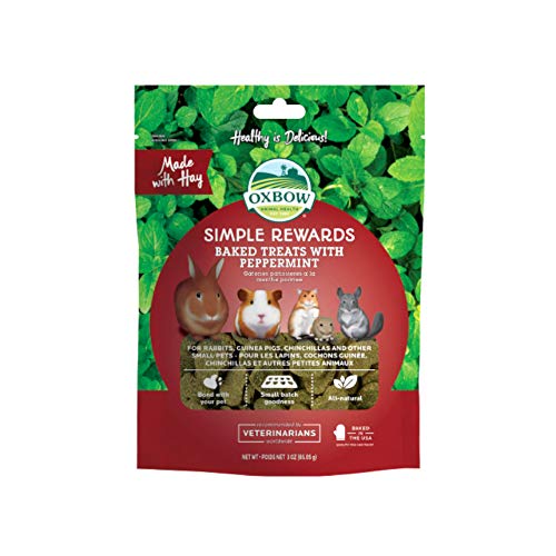 Oxbow (3 Pack) Simple Rewards Small Animal Treats Peppermint Oven Baked 2 Oz #TOP1