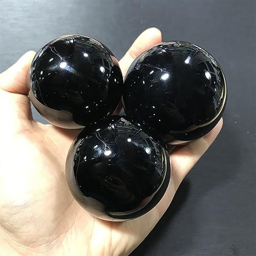 Sphère obsidienne noire de 5cm pour éliminer le stress visuel à la maison