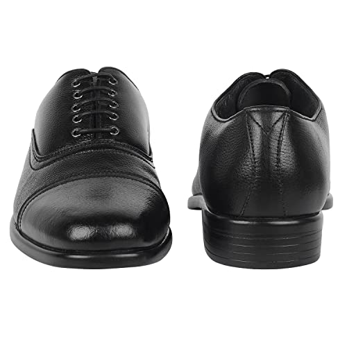 Image of Awadh Police Uniform Lace Up Shoes Derby for Men(Black)