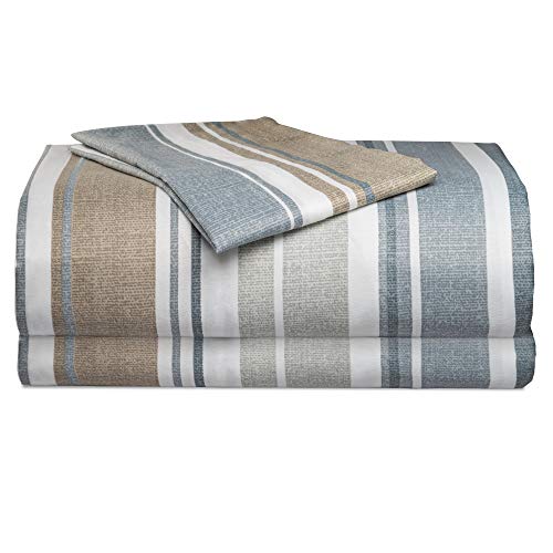 Xlnt Twin Size Bedding | Duvet Cover | 3 Piece Set | Comforter Cover | Bed Sheet | Pillow Cover | Soft Cotton Blend | Machine Washable | Designed | Riptide Neutral #TOP6