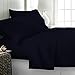 1000 Thread Count 100% Long Staple Egyptian Pure Cotton - Sateen Weave, Set of 2 Standard Silky Soft & Smooth Navy Blue Pillow Cases
