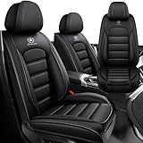 Iceleather Car Seat Covers for Lexus RC 350 2015-2025,Waterproof Soft Breathable PU Leather Seat Cover with Storage Pockets(Classic Black,Front Set)