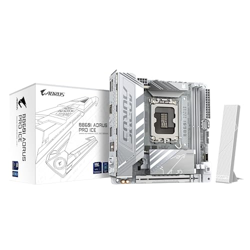Image of GIGABYTE B860I AORUS PRO ICE Motherboard - Intel Core Ultra Series CPUs, 8+1+2+1 Phases VRM, up to 9200MHz DDR5, 1xPCIe 5.0 + 1xPCIe 4.0 M.2, 2.5GbE LAN, WiFi 7, Thunderbolt 4