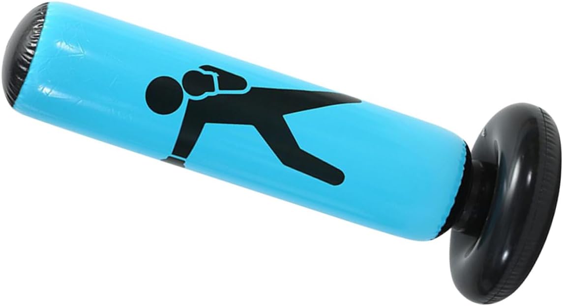 Inflatable Standing Punching Bag for Adults, Stable Boxing Fitness Bag with Thickened Blue Column, Training Equipment for Boxing Practice and Stress Relief