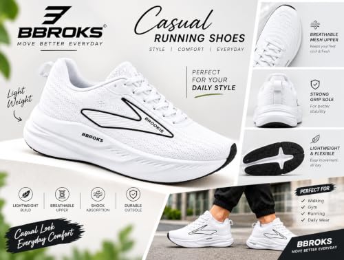 Buy Men's Sports Running Shoes White - Image 5