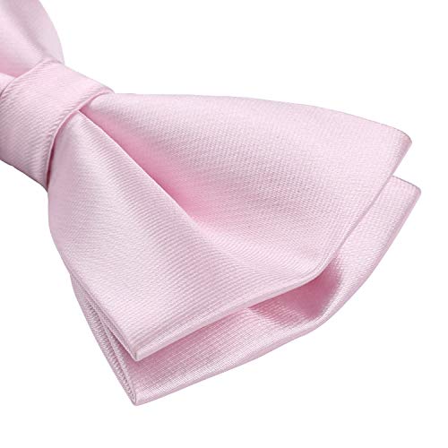 Image of HISDERN Bow Ties for Men Pretied Bowties Classic Formal Business Bow Tie Adjustable Tuxedo Bowtie for Wedding Party