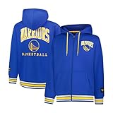 Ultra Game Adults NBA Official Super Soft MVP Full Zip Hoodie Jacket, Golden State Warriors, Team Color, Large