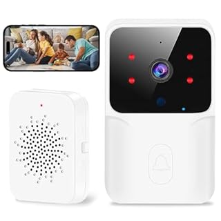 Générique Campanello video WiFi 1080P con telecamera e visione notturna, rilevamento del movimento, audio bidirezionale, installazione facile, sicurezza intelligente per la casa
