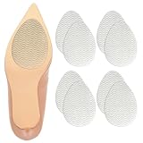 8Pcs Non Slip Shoe Pads, Clear Rubber Anti Slip Shoe Grips Sole Protectors Adhesive for Pumps Stilettos Dress Shoes Invisible Sole Stick Protector for Pointed Toe Soles