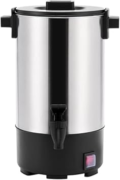 SYBO SR-CP Commercial Grade Stainless Steel Percolate Coffee Maker Hot Water Urn for Catering, 30-Cup, 4.5L, Metallic