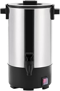 SYBO SR-CP Commercial Grade Stainless Steel Percolate Coffee Maker Hot Water Urn for Catering, 30-Cup, 4.5L, Black