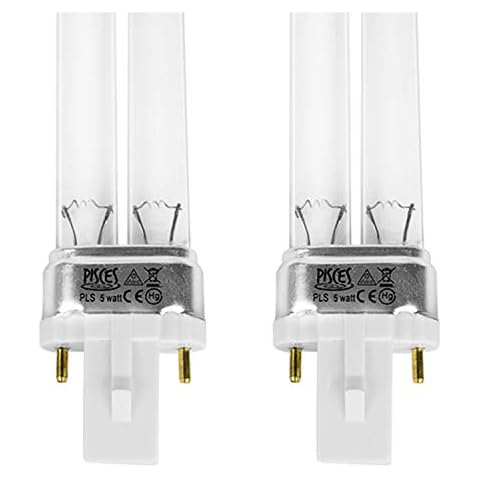 Pisces Twin Pack 5w (watt) PLS Replacement UV Bulb Lamp for Pond Filter UVC Cover
