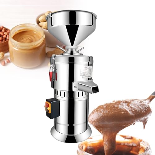 SHEUAO Máquina para Hacer Mantequilla De Cacahuete,Molinillo Eléctrico De Grano De 1100W,Máquina Comercial para Moler Arroz,Cacahuetes,Almendras Y Semillas De Sésamo,15 Kg/Hora