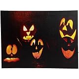 Northlight Silly & Spooky Jack-O-Lanterns Canvas Wall Art, Black