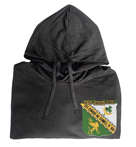 Uss edward mcdonnell ff 1043 frigate ship embroidered shirt Black