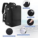 Large Travel Backpack for Women Men, Expandable 40L Carry On Backpack, 17 Inch Laptop Backpack College Bookbag, Waterproof Travel bag as Person Item Flight Approved - Image 5