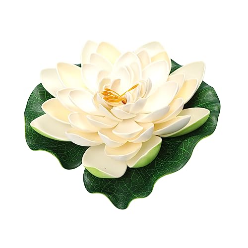 Alipis 10 Piezas Flotante Artificial para Estanque y Acuario Flores Decorativas Plantas Acuáticas Ecológicas para Jardín y Patio