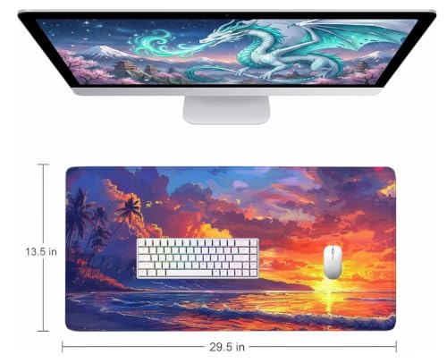 Tapis de bureau gaming cocotiers pour transformer votre espace de travail