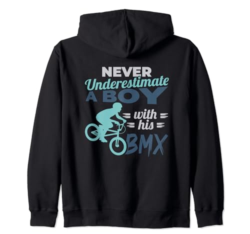 Nunca subestimes a un niño con su BMX Rider Bike Motocross Sudadera con Capucha