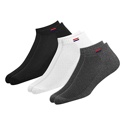 NAVYSPORT Men's Cotton Solid Ankle Socks, Pack of 3 (Multi-Coloured)