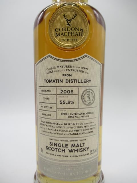 Amazon.co.jp: トマーティン 16年 2006 カスクストレングス コニサーズ