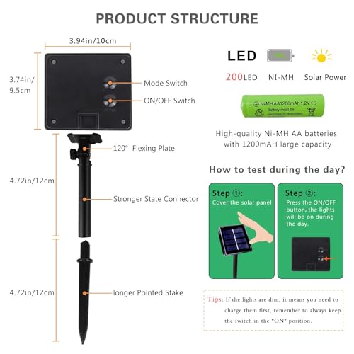 4 Pack Solar String Lights Outdoor, Extra-Long 400LED Solar Fairy Lights Waterproof, Outdoor Solar Twinkle Lights Silver Wire 8 Modes Solar Outside Lights for Tree Garden Party Xmas Decor (Cool White)