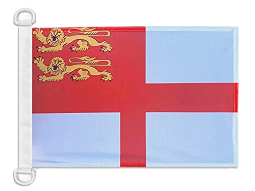 AZ FLAG Sark Island Boat Flag 45x30 cm Mesh Polyester Plastic Rings — image 1