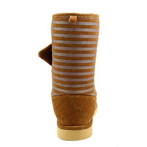The Doll Maker Animal Faux Sheraling Boot - Brown - MF1541726A-103