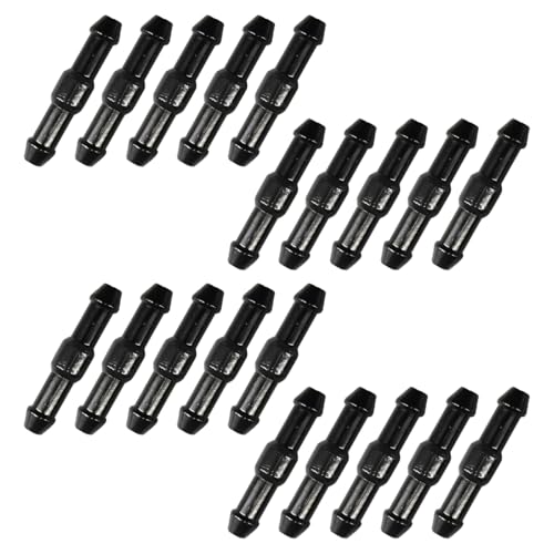 YoRise 20PCS Car Windshield Washer Hose Connectors, 2-Way I-Type Auto Wiper Hose Adapter Replacement, Universal Vehicle Windshield Wiper Tube Pipe Fitting Splitter for Car Washer Nozzle (Black)