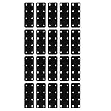 FRCOLOR 20pcs Thickened Flat Straight Brace Brackets, 38x100mm Black Iron Plates for Furniture Repair, Industrial Iron Fixing Braces Suitable for Shelves and Cabinets