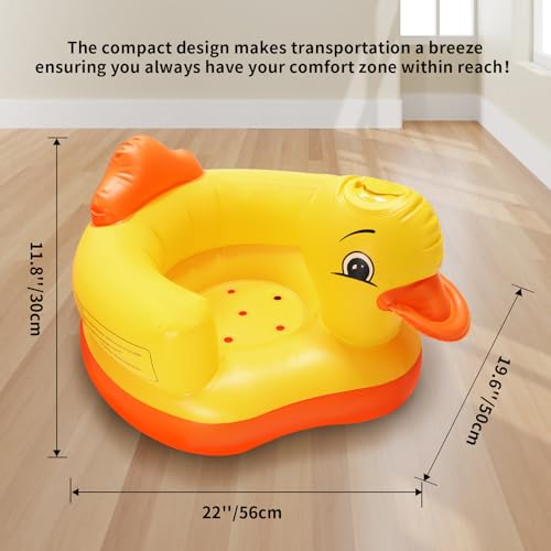 Image of Inflatable Baby Seat with Built-in Air Pump Sit Me up Floor Seat for Baby Over 3 Months Old Baby Chair for Learning to Sit Infant Seat Baby Essentials