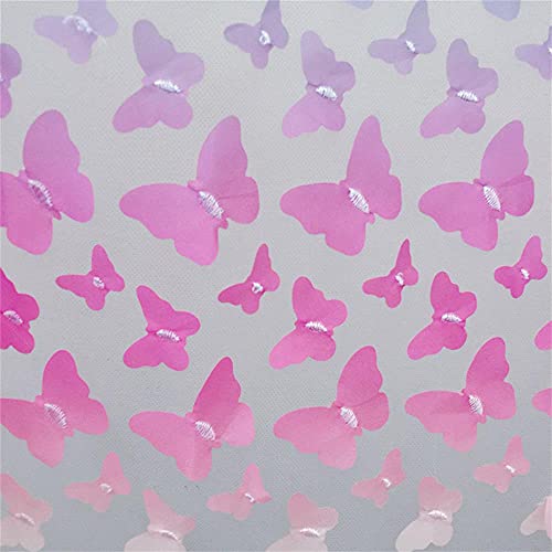 3D Rainbow Colorful Butterfly Lace Fabric Mesh Gradient Lace Trim Lace Applique For Diy Wedding Dress Craft Skirtcurtains Table Clothes Background (2 Yard, Rainbow) #TOP1