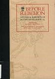 Before Rebellion: Letters & Reports of Jacobo Sedelmayr, S.J.