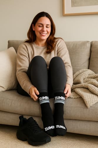 Image of ZUMBA Crew Socks Women - Core Plush High Style Calf Socks for Women, Everyday Comfort 1 Pair